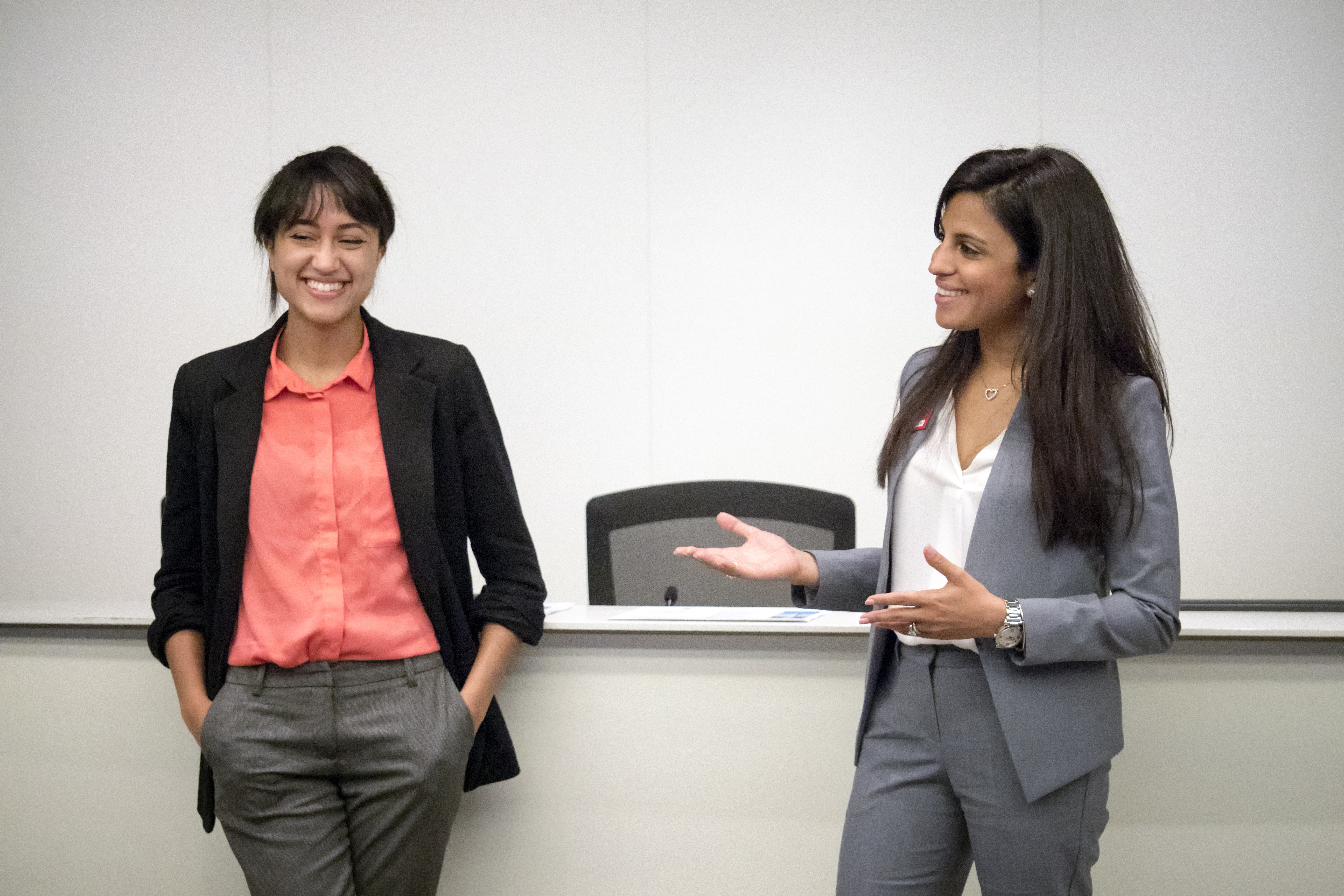 Interns collaborating